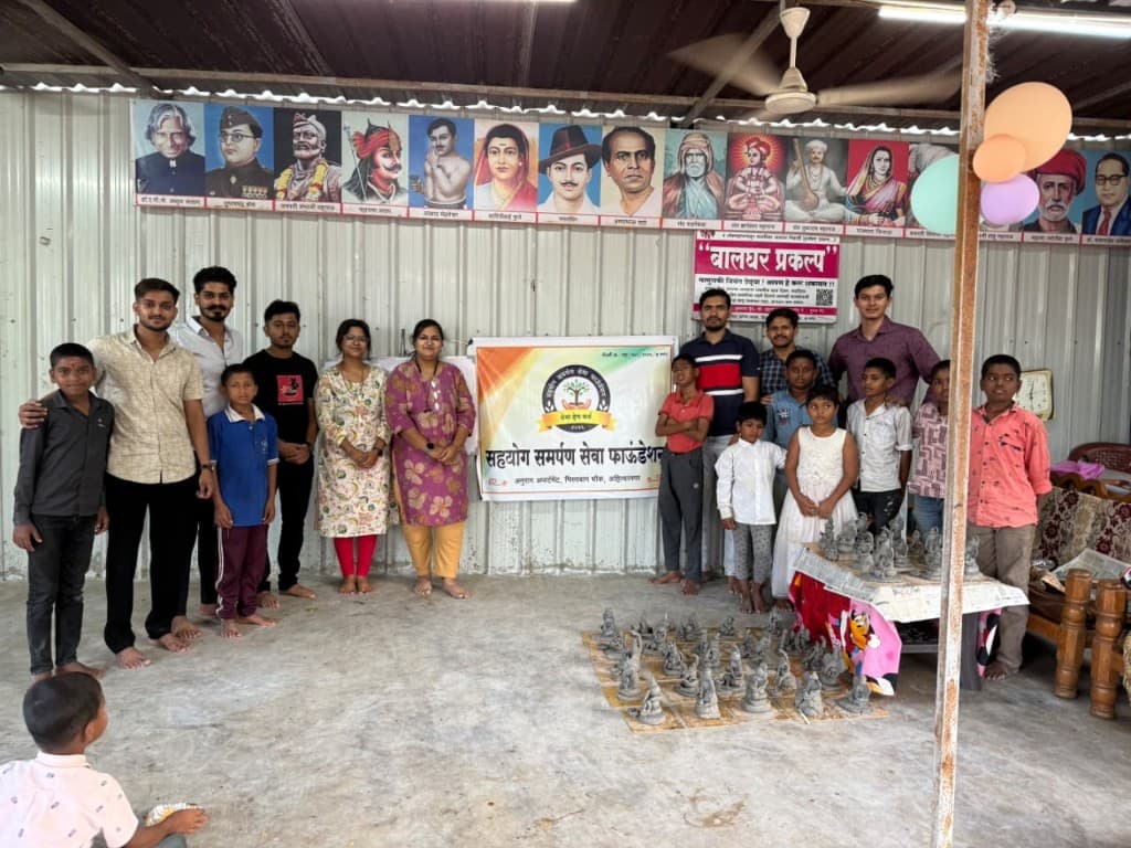 Ganpati Making Workshop at Balghar Prakalp
