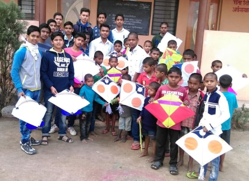 Kite activity with students